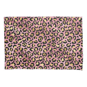 Ontwerp van de Roze en Gold Leopard-reeks 15 Kussensloop