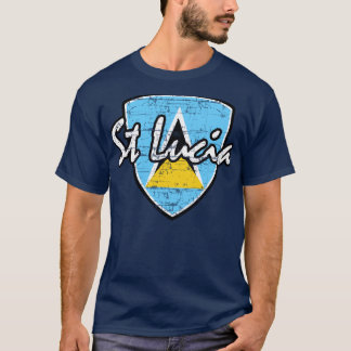 Ontwerp van de Saint Luciaanse vlag T-shirt