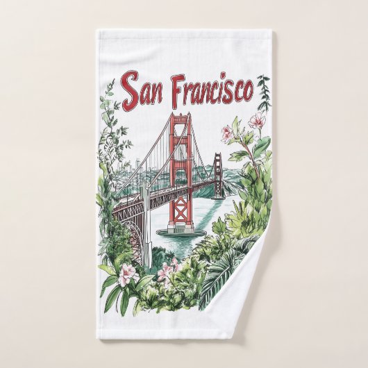Ontwerp van de San Francisco Golden Gate Bridge Wa Handdoek (Handdoek)