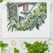 Ontwerp van de San Francisco Golden Gate Bridge Wa Theedoek (Gevouwen)