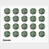 Ontwerp van de schakelkaart ronde sticker (Vel)
