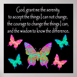 ONTWERP VAN DE SERENITEIT VAN DE BUTTERFLY-PRAYER POSTER