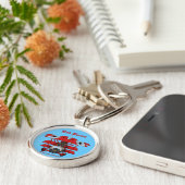 Ontwerp van de sleutelhanger van het rode schouder (Zijkant)