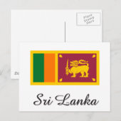 Ontwerp van de Sri Lanka-vlag Briefkaart (Voorkant / Achterkant)