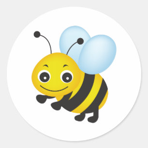 Ontwerp van de staafbijen ronde sticker