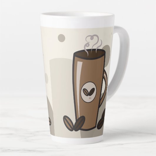 ontwerp van de stomende latte-Mok Latte Mok (Rechterhoek)