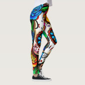 Ontwerp van de suikerschedel leggings (Rechts)