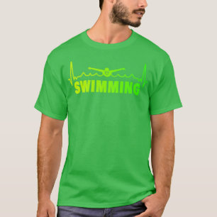 Ontwerp van de swiminghartslag t-shirt