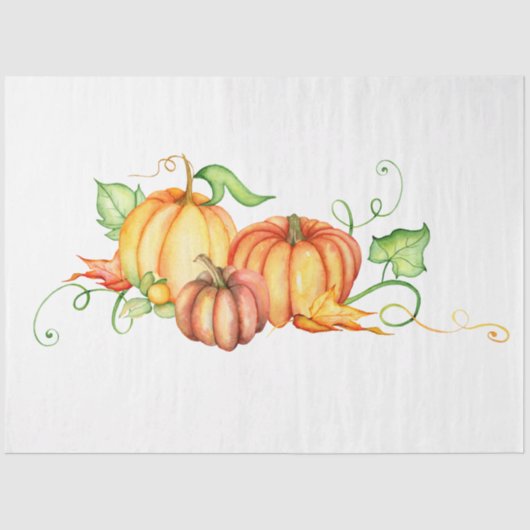 Ontwerp van de Thanksgiving Pumpkin-reeks 8 Tissuepapier (Voorkant)