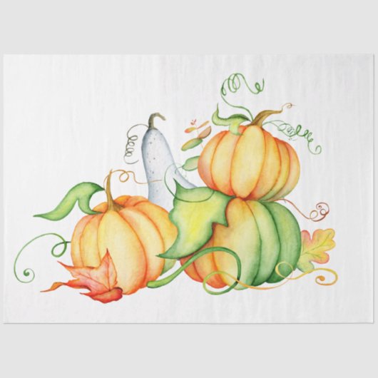 Ontwerp van de Thanksgiving Pumpkin-reeks 9 Tissuepapier (Voorkant)
