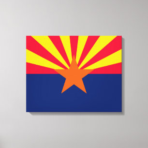 Ontwerp van de vlag van de staat Arizona Canvas Afdruk