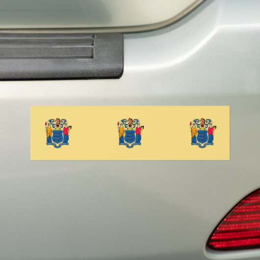 Ontwerp van de vlag van New Jersey Bumpersticker (Op auto)