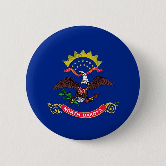 Ontwerp van de vlag van North Dakota Ronde Button 5,7 Cm (Voorkant)