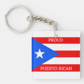 Ontwerp van de vlag van Puerto Rico Sleutelhanger (voorkant)