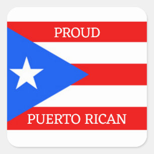 Ontwerp van de vlag van Puerto Rico Vierkante Sticker