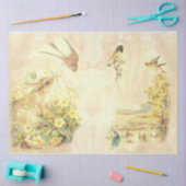 Ontwerp van de  vogelreeks 8 tissuepapier (Craft)