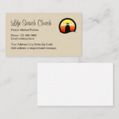 Ontwerp van de vuurtoren van de kerk visitekaartje (Voorkant / Achterkant)