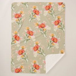  ontwerp van de waterverf op de sherpa - deken