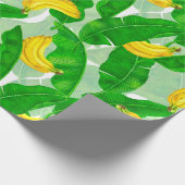 Ontwerp van de waterverf van bananen en bladeren cadeaupapier (Hoek)