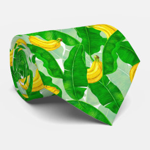 Ontwerp van de waterverf van bananen en bladeren stropdas
