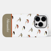 Ontwerp van de Waterverf van forelvliegen Case-Mate iPhone Case (Achterkant (horizontaal))