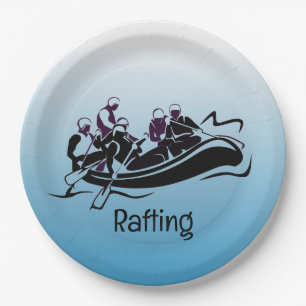 Ontwerp van de witte waterrivierRafting Papieren Bordje