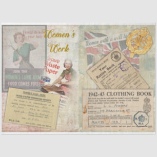 ontwerp van de WW2-reeks 1 Tissuepapier