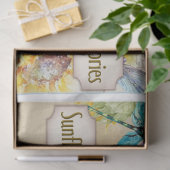 Ontwerp van de Zonnebloem- en Dragonfly-serie 7 Tissuepapier (Geschenk)