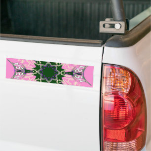 Ontwerp van de zwarte en roze Mode Bumpersticker