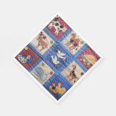 Ontwerp van dierlijk quilt servet (Hoek)