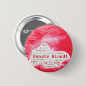 Ontwerp van donorbloed ronde button 5,7 cm (Voorkant /achterkant)