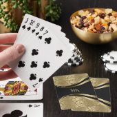 Ontwerp van dynamische lijnen voor zwarte en goudd pokerkaarten (Insitu)
