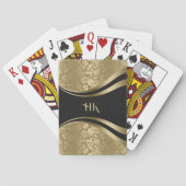Ontwerp van dynamische lijnen voor zwarte en goudd pokerkaarten (Achterkant)