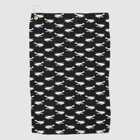 Ontwerp van een Antiek vliegtuig met retroflector Golfhanddoek (Voorkant)