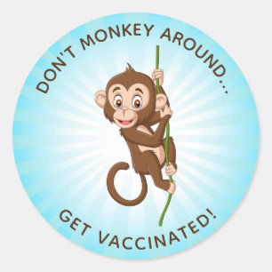 Ontwerp van een basisontwerpvaccinatie ronde sticker