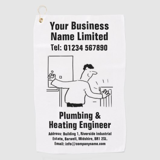 Ontwerp van een plug-in- en verwarmingstoestel golfhanddoek (Voorkant)