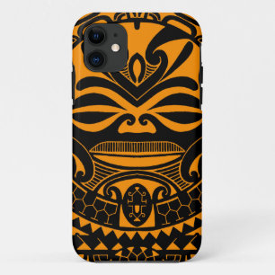 Ontwerp van een polynesiaans tikmaskermasker iPhone 11 hoesje