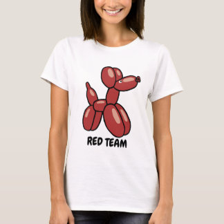 Ontwerp van een rode ballonhond t-shirt