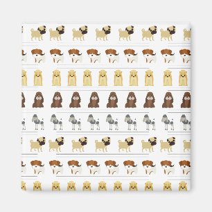 ontwerp van een schattig hondenpatroon voor honden magneet