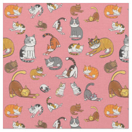 ontwerp van een schattig kattenpatroon voor katten stof