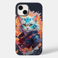 Ontwerp van een schattige ninja kat krijger