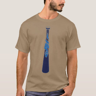 Ontwerp van een slang rond een waterdruppel zilver t-shirt