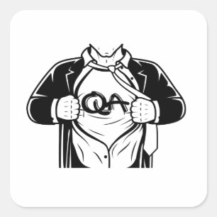 Ontwerp van een Super Software Quality Assurance-m Vierkante Sticker