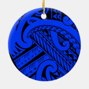 Ontwerp van een tattoo van het Samoaanse stamhout Keramisch Ornament