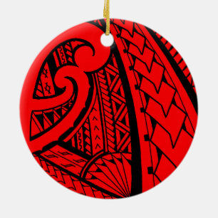 Ontwerp van een tattoo van het Samoaanse stamhout Keramisch Ornament