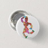 Ontwerp van eeniepenselen ronde button 3,2 cm (Voorkant /achterkant)