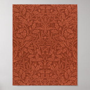Ontwerp van eikenbladeren door William Morris Poster