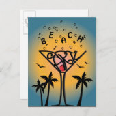 Ontwerp van elke partij uitnodiging briefkaart (Voorkant / Achterkant)