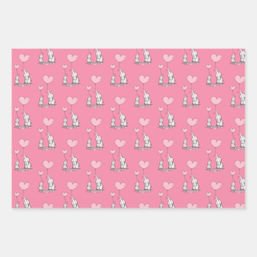 Ontwerp van ellephant Love Design Wrapping Paper S (Voorkant 2)
