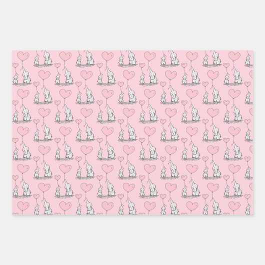 Ontwerp van ellephant Love Design Wrapping Paper S (Voorkant)